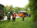 Feuer Reisebus im Kreuz Koeln Ost A3 auf die A4  P14